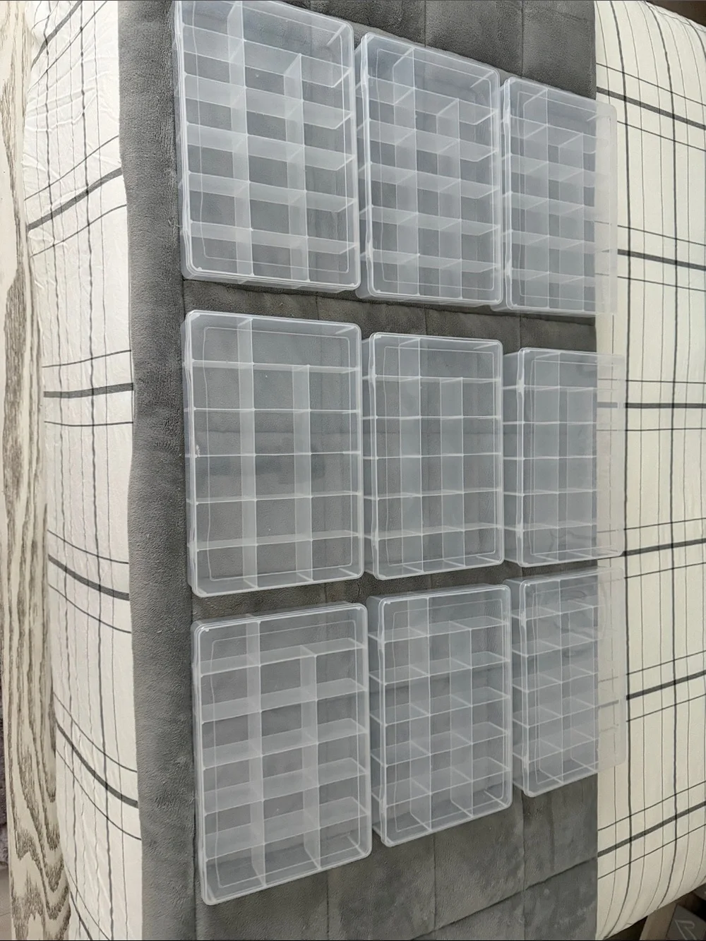 Clear Plastic Craft Organizer selling as a bundle of 9